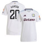 aston villa wsl adidas away shirt 2024-25 – womens with hanson 20 printing Collection | Official Aston Villa Jerseys for Fans