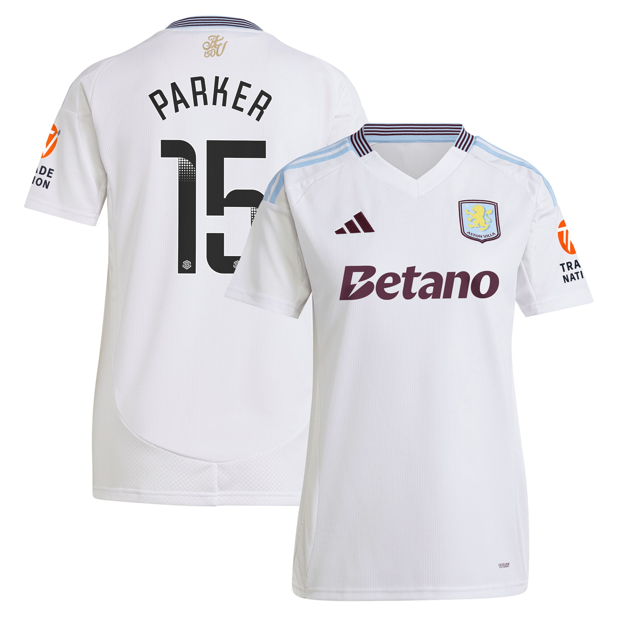 aston villa wsl adidas away shirt 2024-25 – womens with parker 15 printing Collection | Official Aston Villa Jerseys for Fans