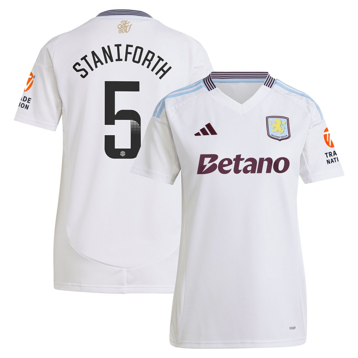 aston villa wsl adidas away shirt 2024-25 – womens with staniforth 5 printing Collection | Official Aston Villa Jerseys for Fans