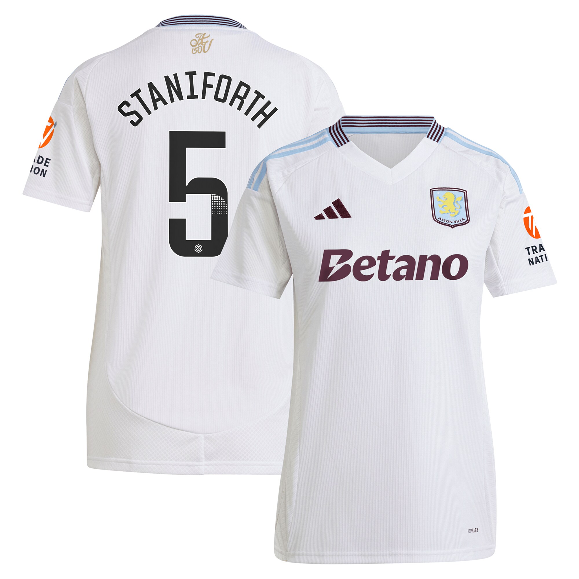aston villa wsl adidas away shirt 2024-25 – womens with staniforth 5 printing Collection | Official Aston Villa Jerseys for Fans