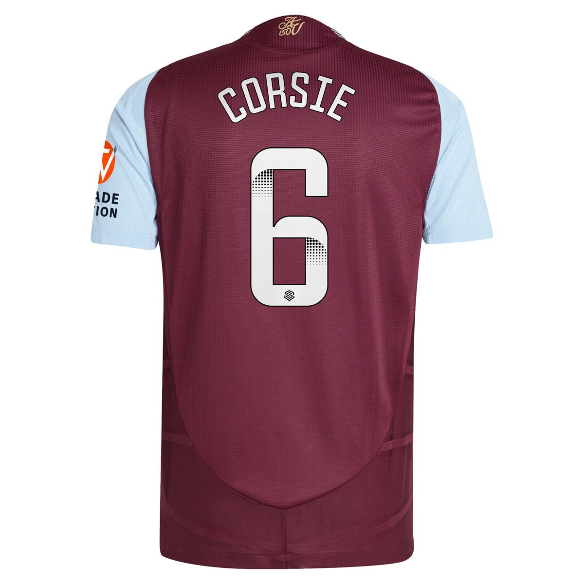 aston villa wsl adidas home authentic shirt 2024-25 with corsie 6 printing Collection | Official Aston Villa Jerseys for Fans
