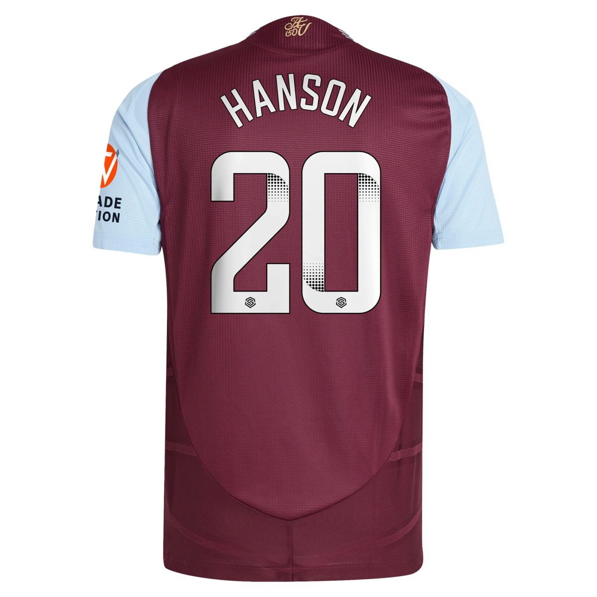 aston villa wsl adidas home authentic shirt 2024-25 with hanson 20 printing Collection | Official Aston Villa Jerseys for Fans