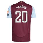 aston villa wsl adidas home authentic shirt 2024-25 with hanson 20 printing Collection | Official Aston Villa Jerseys for Fans