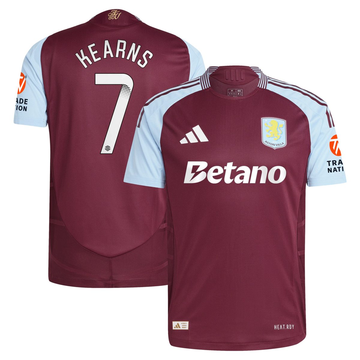 aston villa wsl adidas home authentic shirt 2024-25 with kearns 7 printing Collection | Official Aston Villa Jerseys for Fans