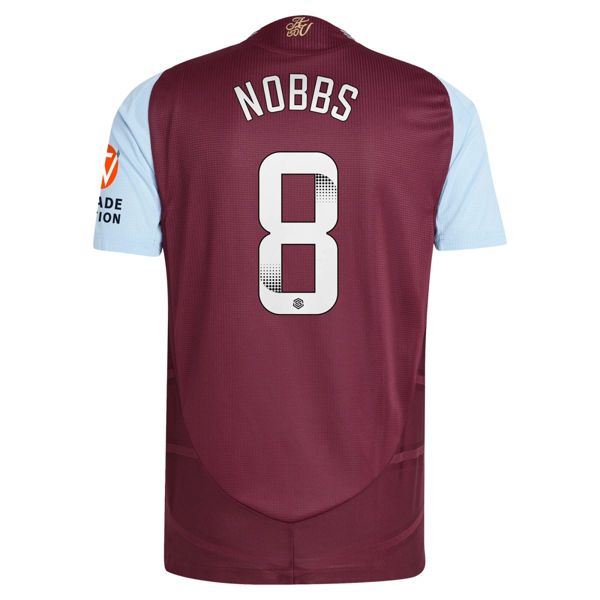 aston villa wsl adidas home authentic shirt 2024-25 with nobbs 8 printing Collection | Official Aston Villa Jerseys for Fans