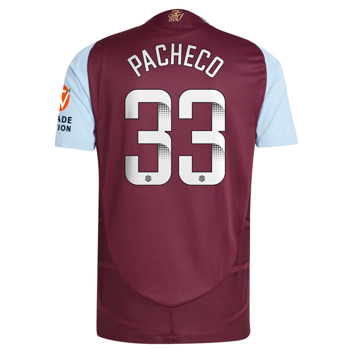 aston villa wsl adidas home authentic shirt 2024-25 with pacheco 33 printing Collection | Official Aston Villa Jerseys for Fans