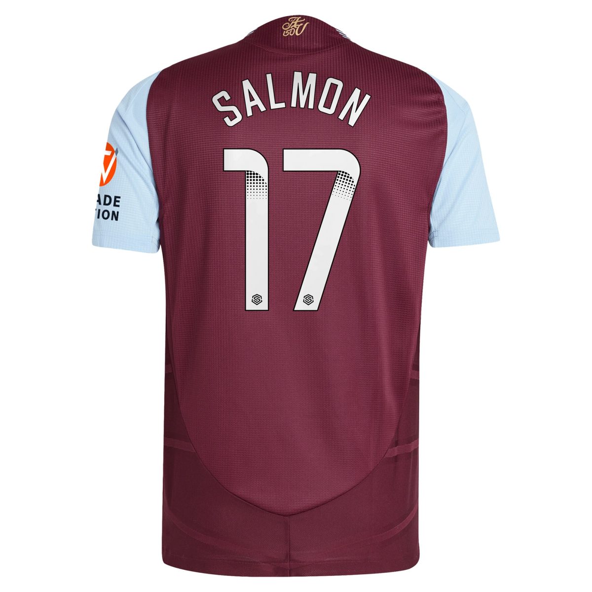 aston villa wsl adidas home authentic shirt 2024-25 with salmon 17 printing Collection | Official Aston Villa Jerseys for Fans