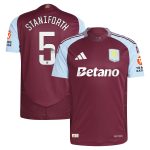 aston villa wsl adidas home authentic shirt 2024-25 with staniforth 5 printing Collection | Official Aston Villa Jerseys for Fans