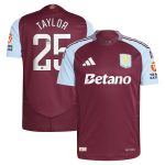 aston villa wsl adidas home authentic shirt 2024-25 with taylor 25 printing Collection | Official Aston Villa Jerseys for Fans