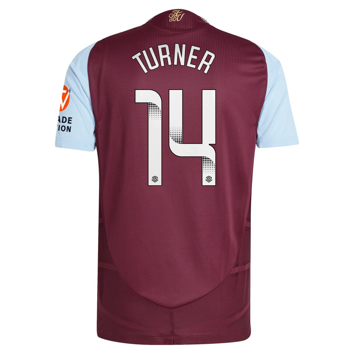 aston villa wsl adidas home authentic shirt 2024-25 with turner 14 printing Collection | Official Aston Villa Jerseys for Fans