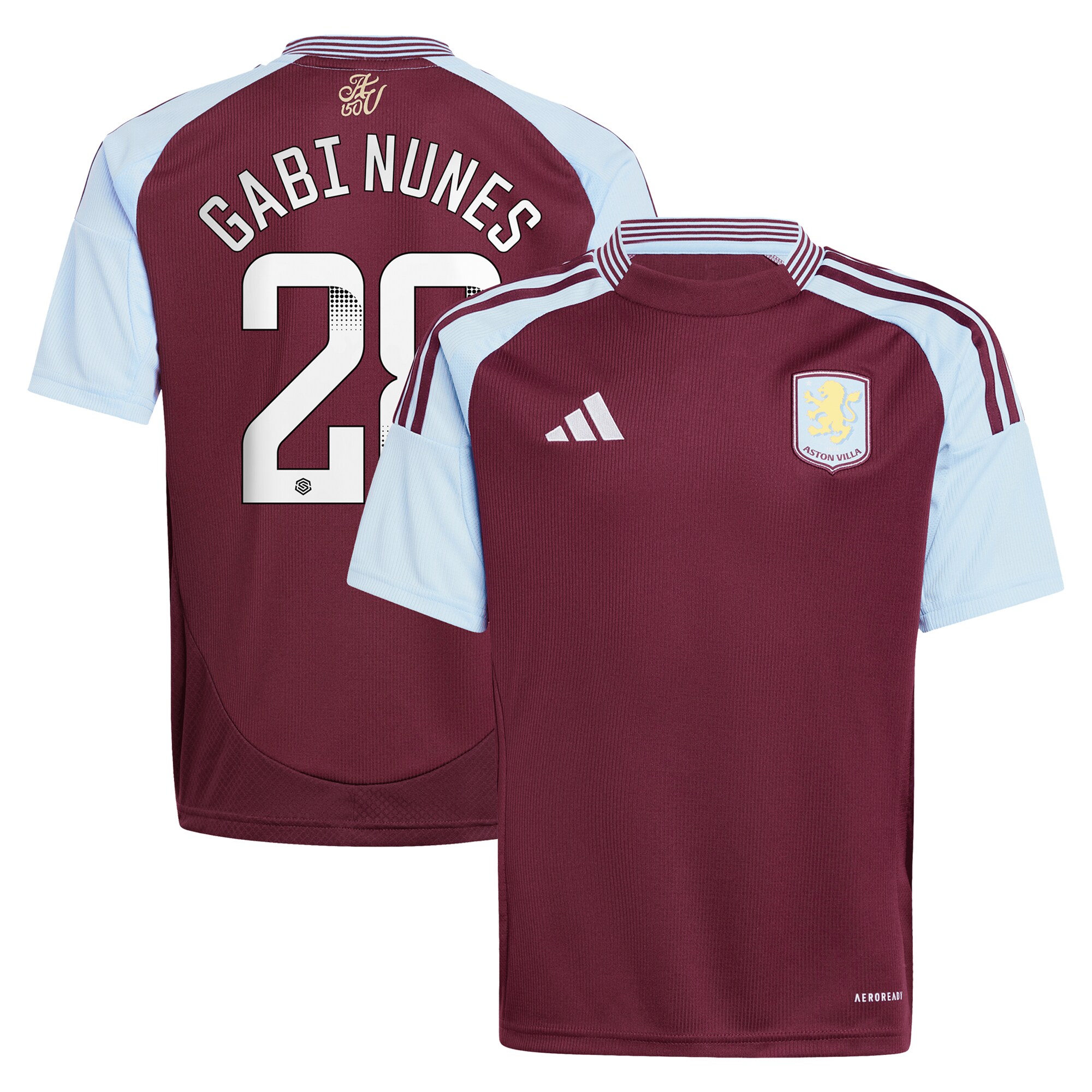 aston villa wsl adidas home shirt 2024-25 – kids with gabi nunes 28 printing Collection | Official Aston Villa Jerseys for Fans