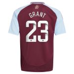 aston villa wsl adidas home shirt 2024-25 – kids with grant 23 printing Collection | Official Aston Villa Jerseys for Fans