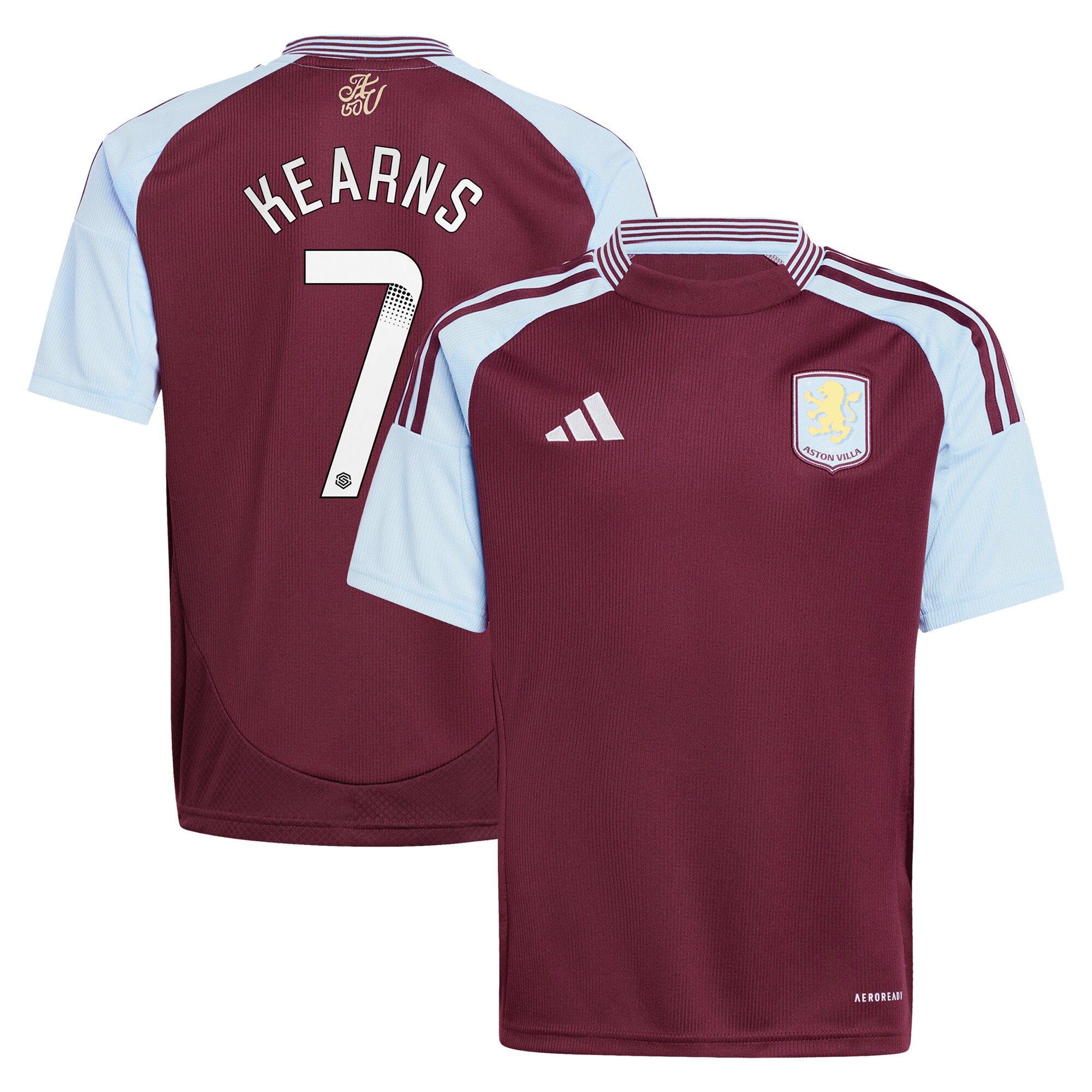 aston villa wsl adidas home shirt 2024-25 – kids with kearns 7 printing Collection | Official Aston Villa Jerseys for Fans
