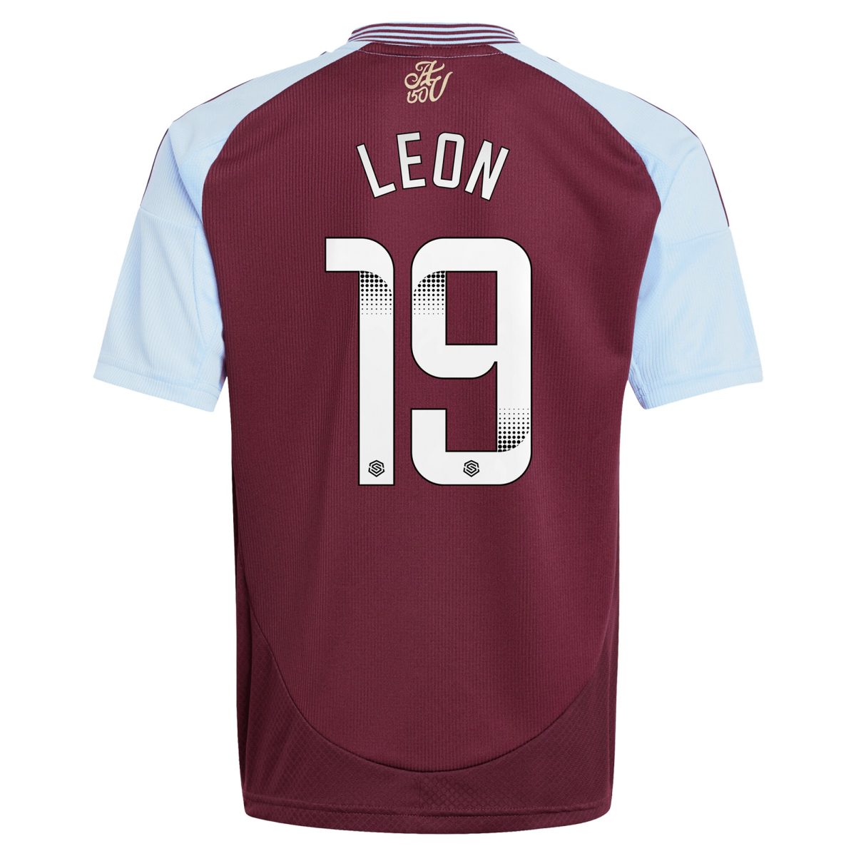 aston villa wsl adidas home shirt 2024-25 – kids with leon 19 printing Collection | Official Aston Villa Jerseys for Fans