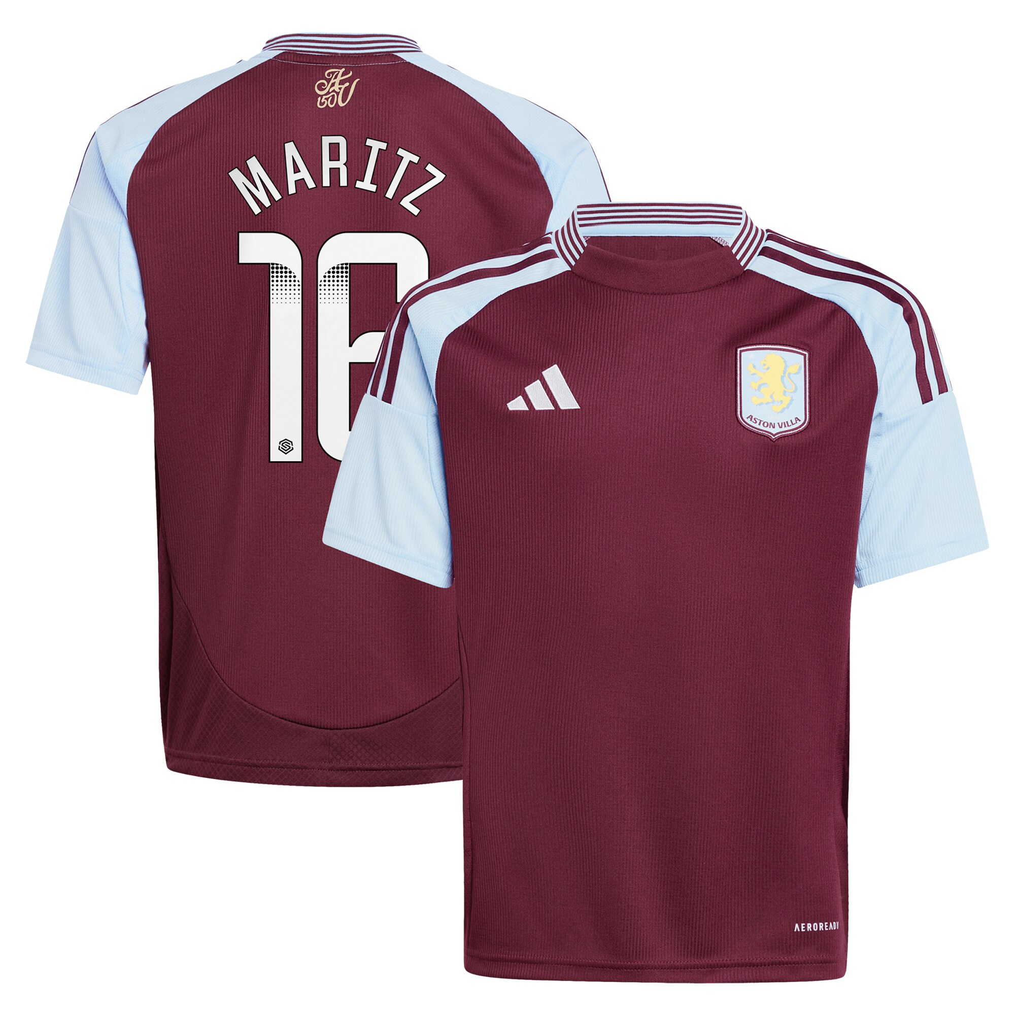 aston villa wsl adidas home shirt 2024-25 – kids with maritz 26 printing Collection | Official Aston Villa Jerseys for Fans