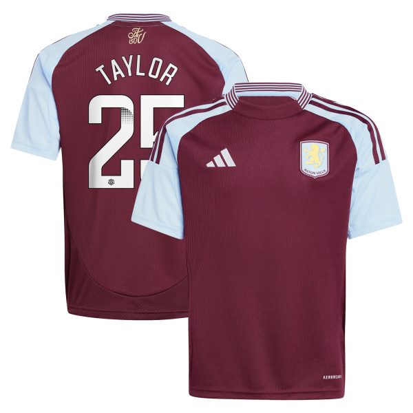 aston villa wsl adidas home shirt 2024-25 – kids with taylor 25 printing Collection | Official Aston Villa Jerseys for Fans