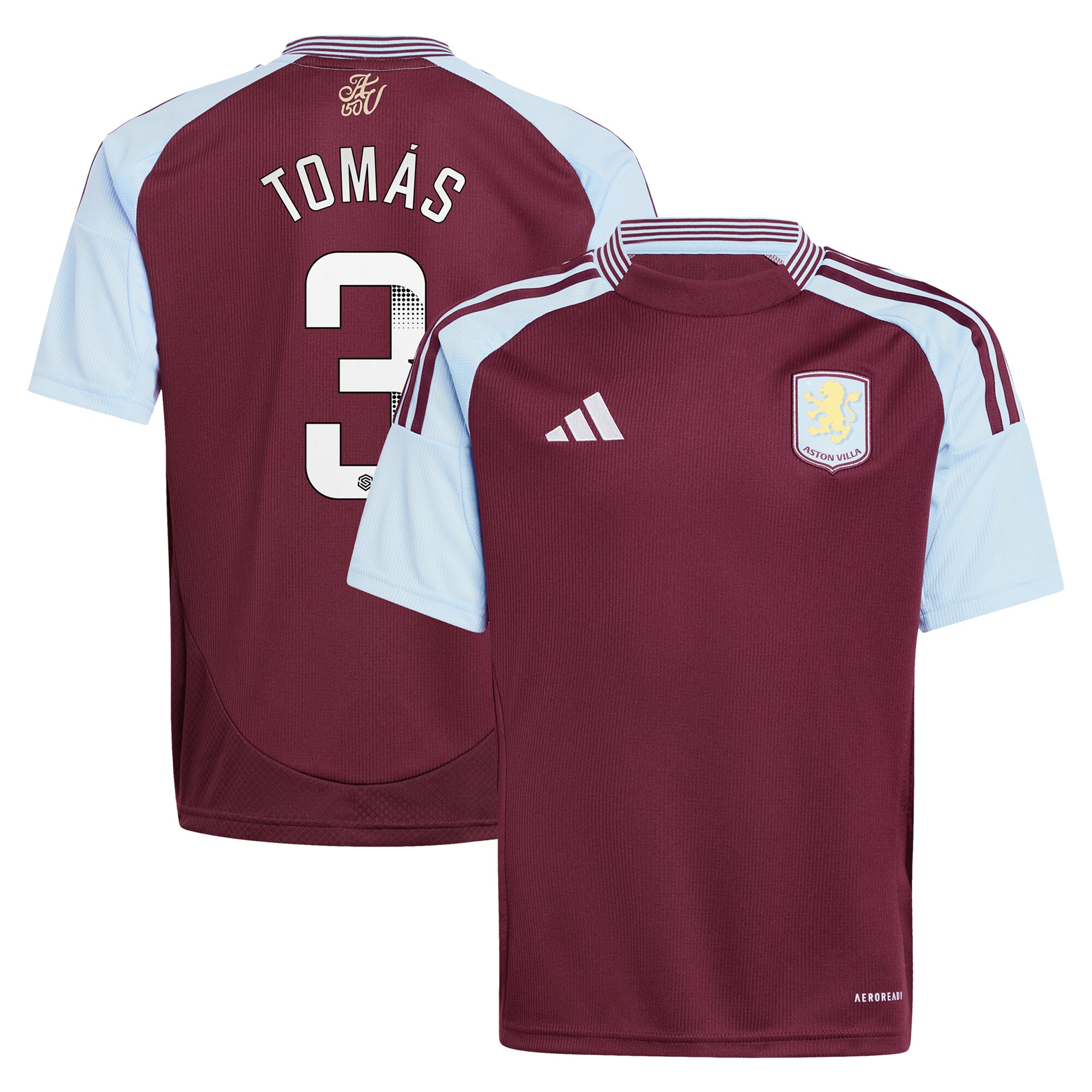 aston villa wsl adidas home shirt 2024-25 – kids with tomás 3 printing Collection | Official Aston Villa Jerseys for Fans