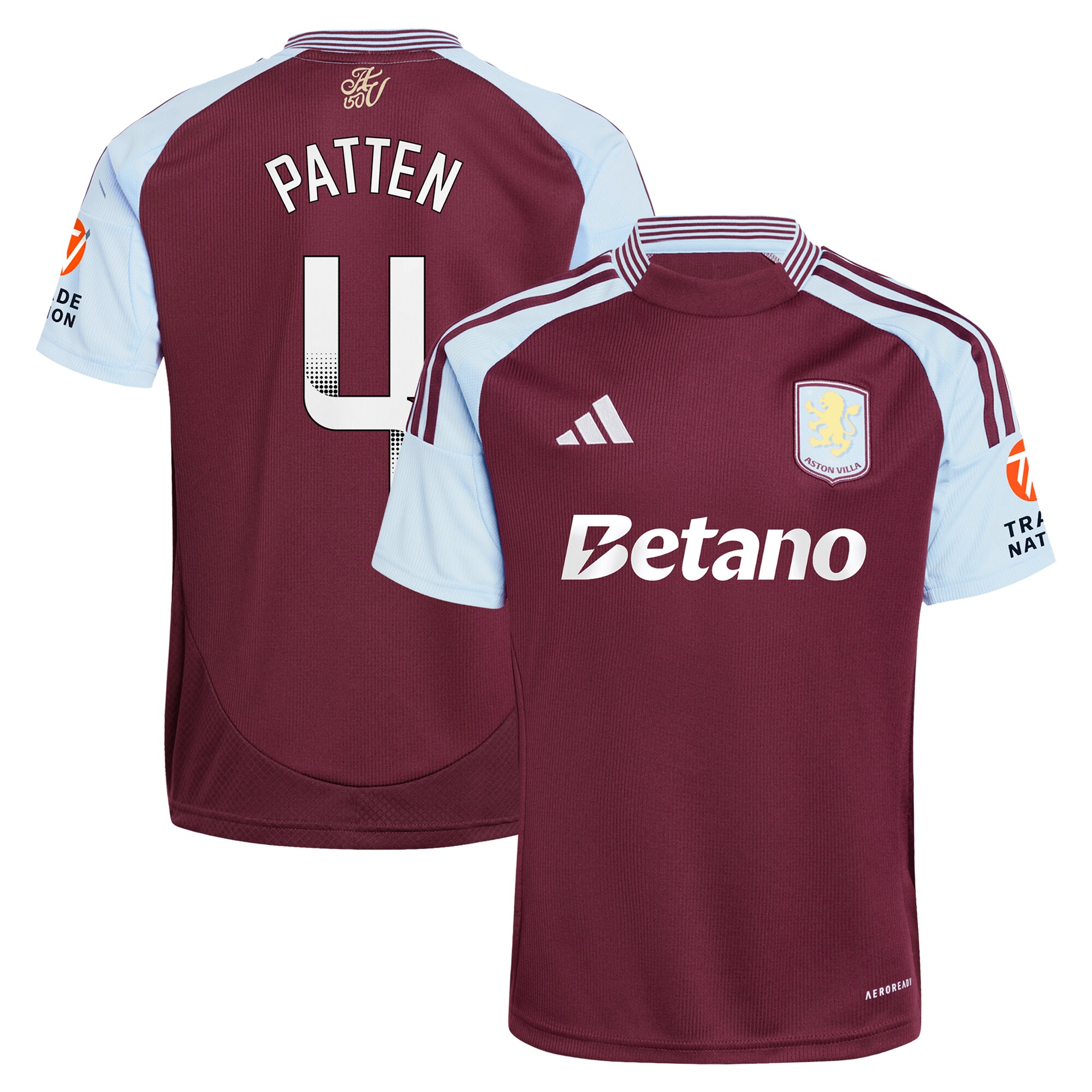 aston villa wsl adidas home shirt 2024-25 with patten 4 printing Collection | Official Aston Villa Jerseys for Fans