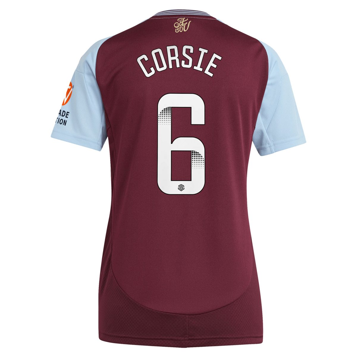 aston villa wsl adidas home shirt 2024-25 – womens with corsie 6 printing Collection | Official Aston Villa Jerseys for Fans