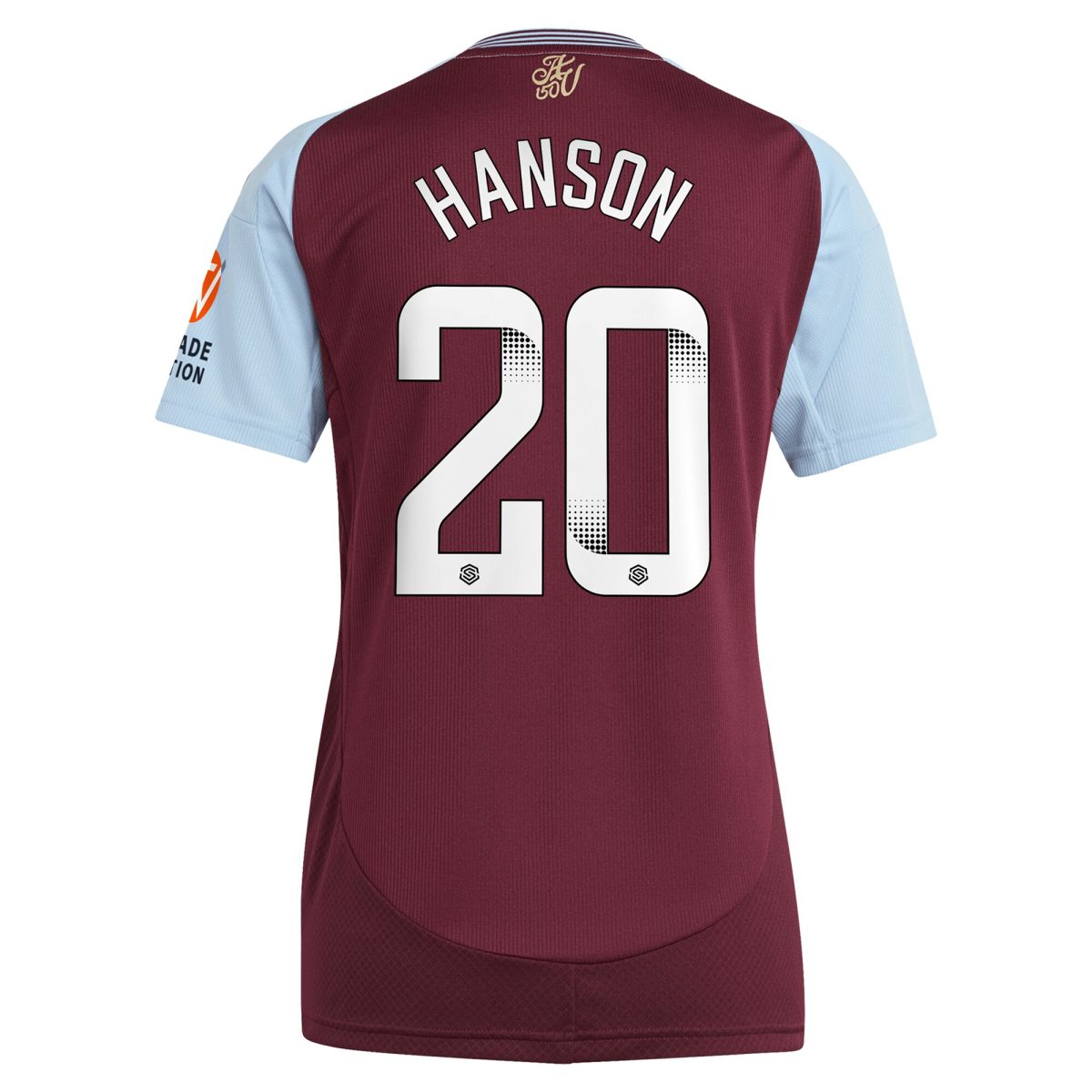aston villa wsl adidas home shirt 2024-25 – womens with hanson 20 printing Collection | Official Aston Villa Jerseys for Fans