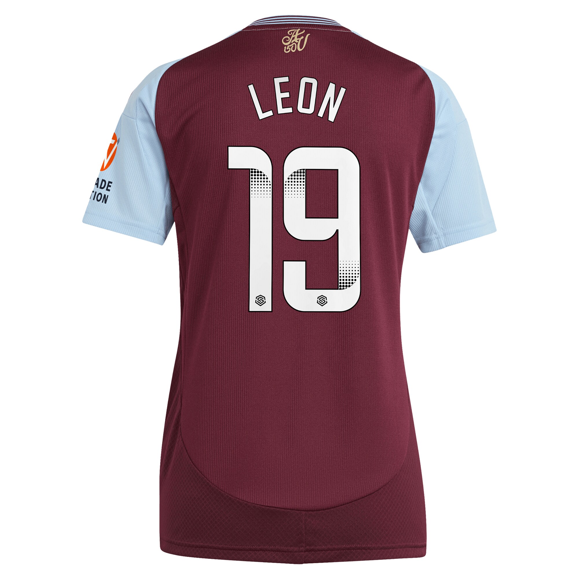 aston villa wsl adidas home shirt 2024-25 – womens with leon 19 printing Collection | Official Aston Villa Jerseys for Fans