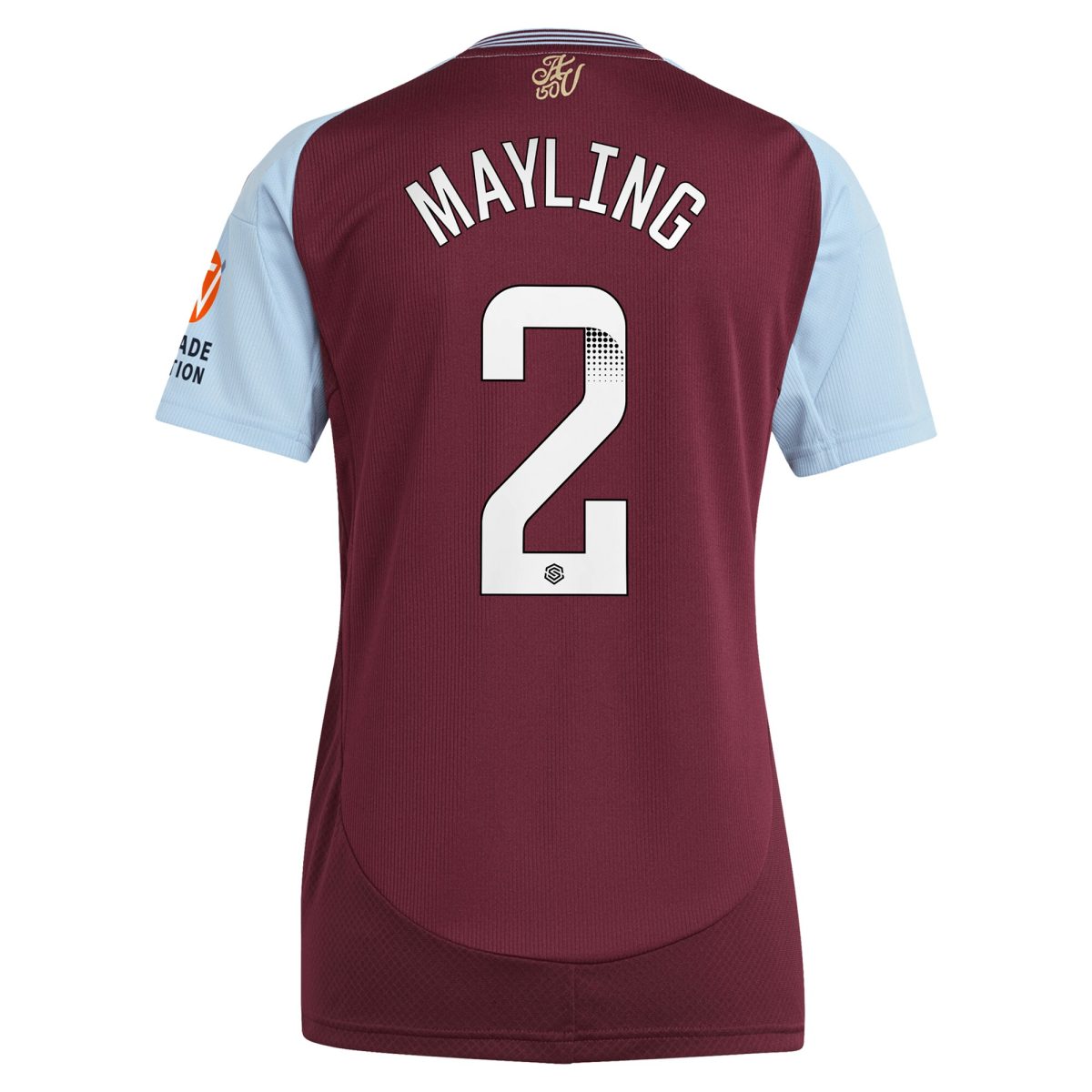 aston villa wsl adidas home shirt 2024-25 – womens with mayling 2 printing Collection | Official Aston Villa Jerseys for Fans