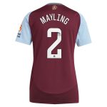 aston villa wsl adidas home shirt 2024-25 – womens with mayling 2 printing Collection | Official Aston Villa Jerseys for Fans