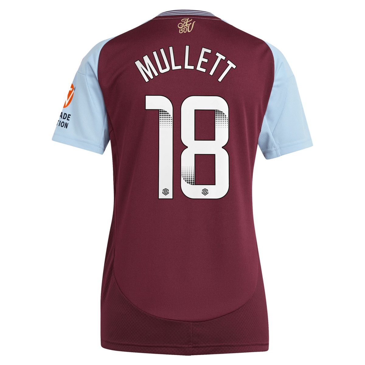 aston villa wsl adidas home shirt 2024-25 – womens with mullett 18 printing Collection | Official Aston Villa Jerseys for Fans