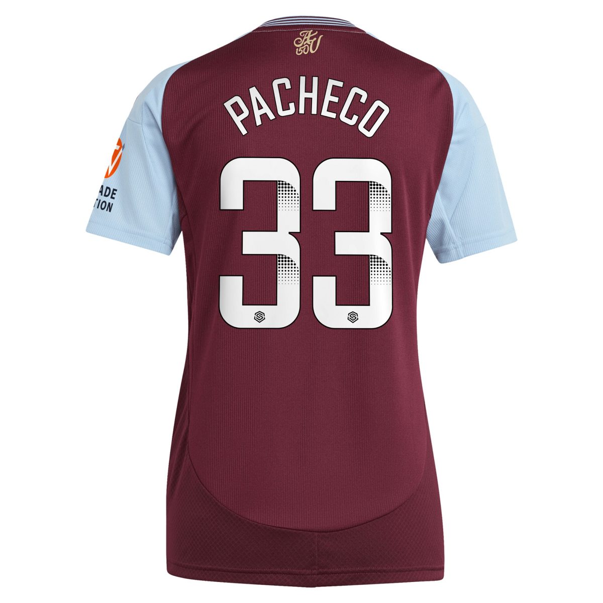 aston villa wsl adidas home shirt 2024-25 – womens with pacheco 33 printing Collection | Official Aston Villa Jerseys for Fans