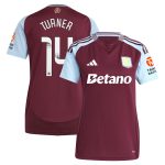 aston villa wsl adidas home shirt 2024-25 – womens with turner 14 printing Collection | Official Aston Villa Jerseys for Fans