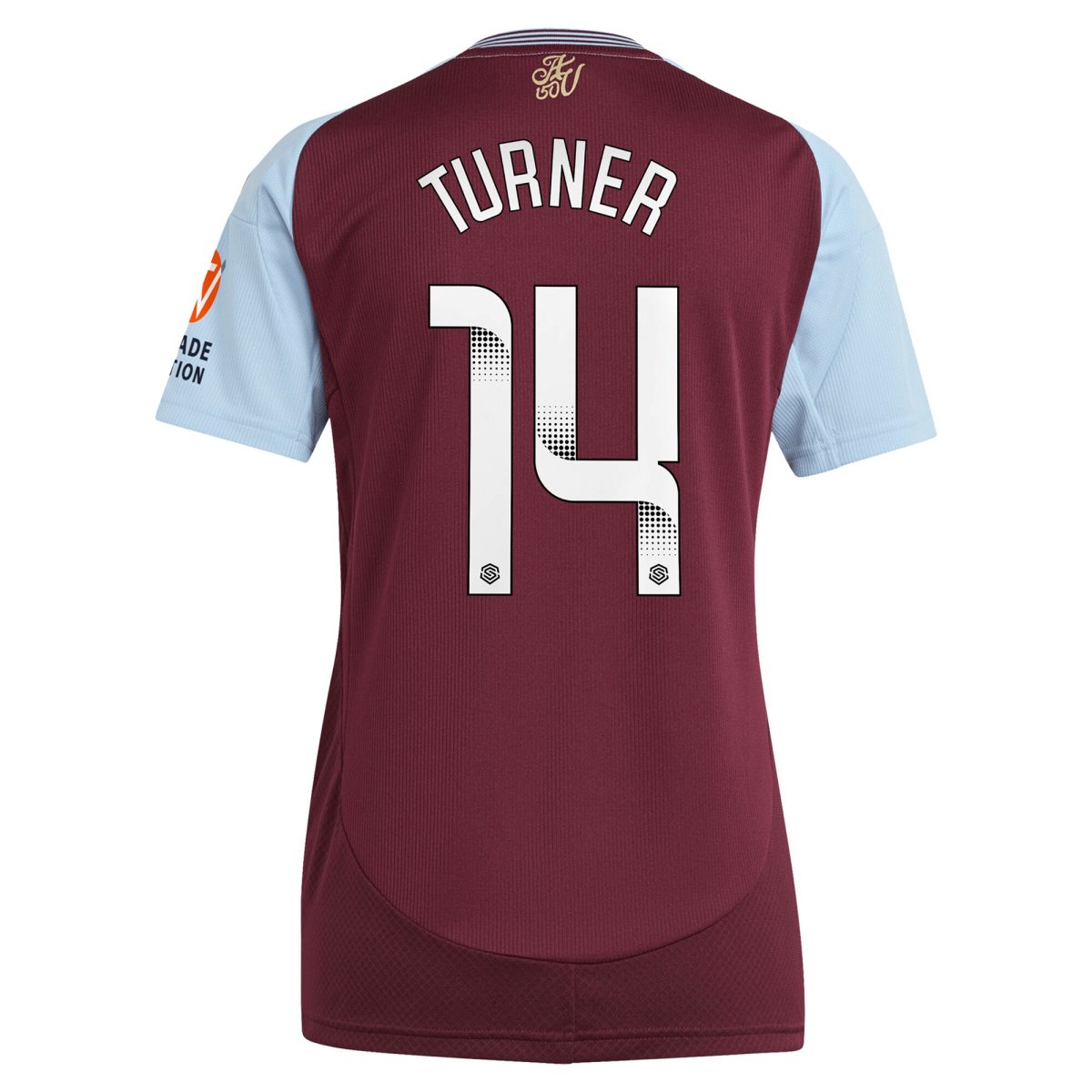 aston villa wsl adidas home shirt 2024-25 – womens with turner 14 printing Collection | Official Aston Villa Jerseys for Fans