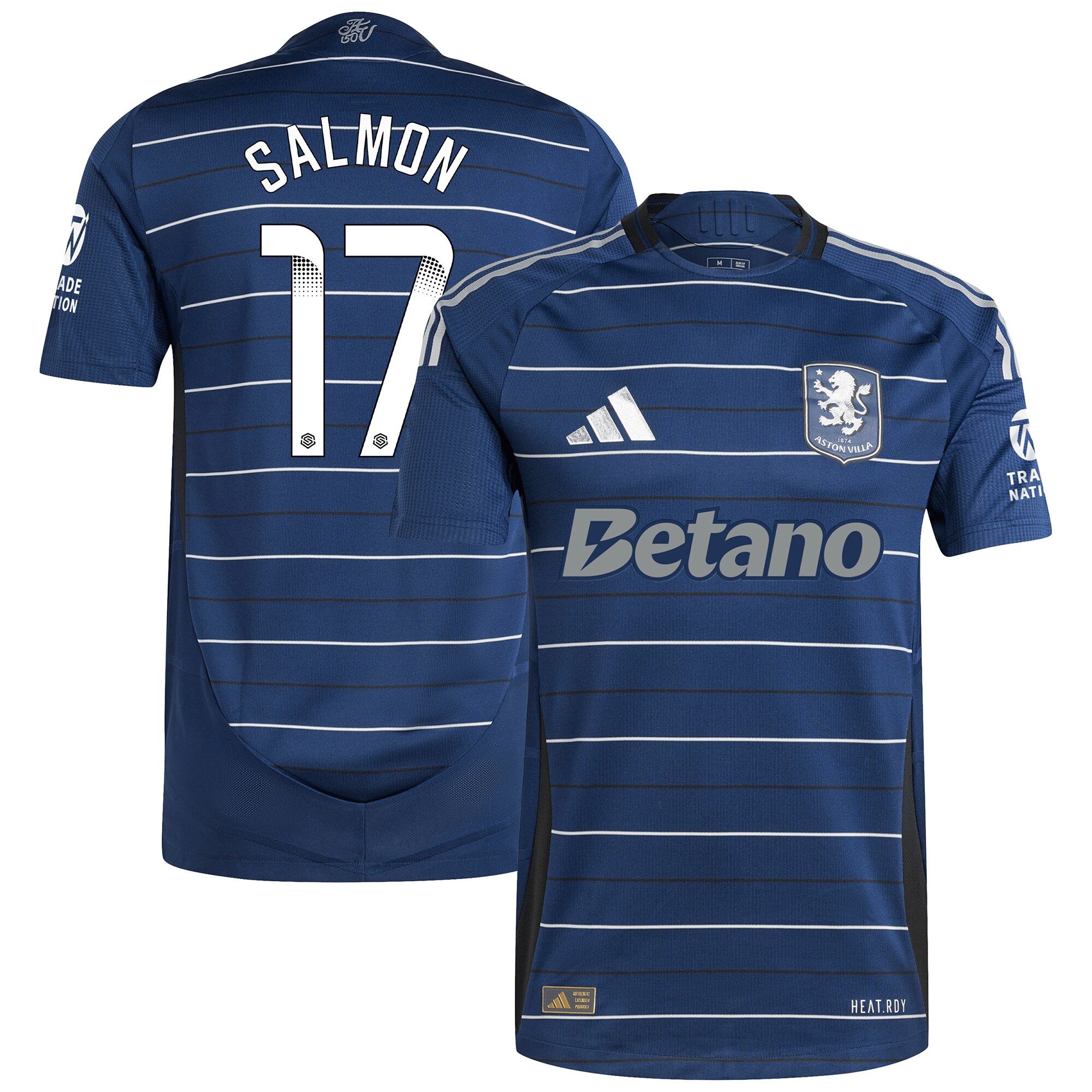 aston villa wsl adidas third authentic shirt 2024-25 with salmon 17 printing Collection | Official Aston Villa Jerseys for Fans
