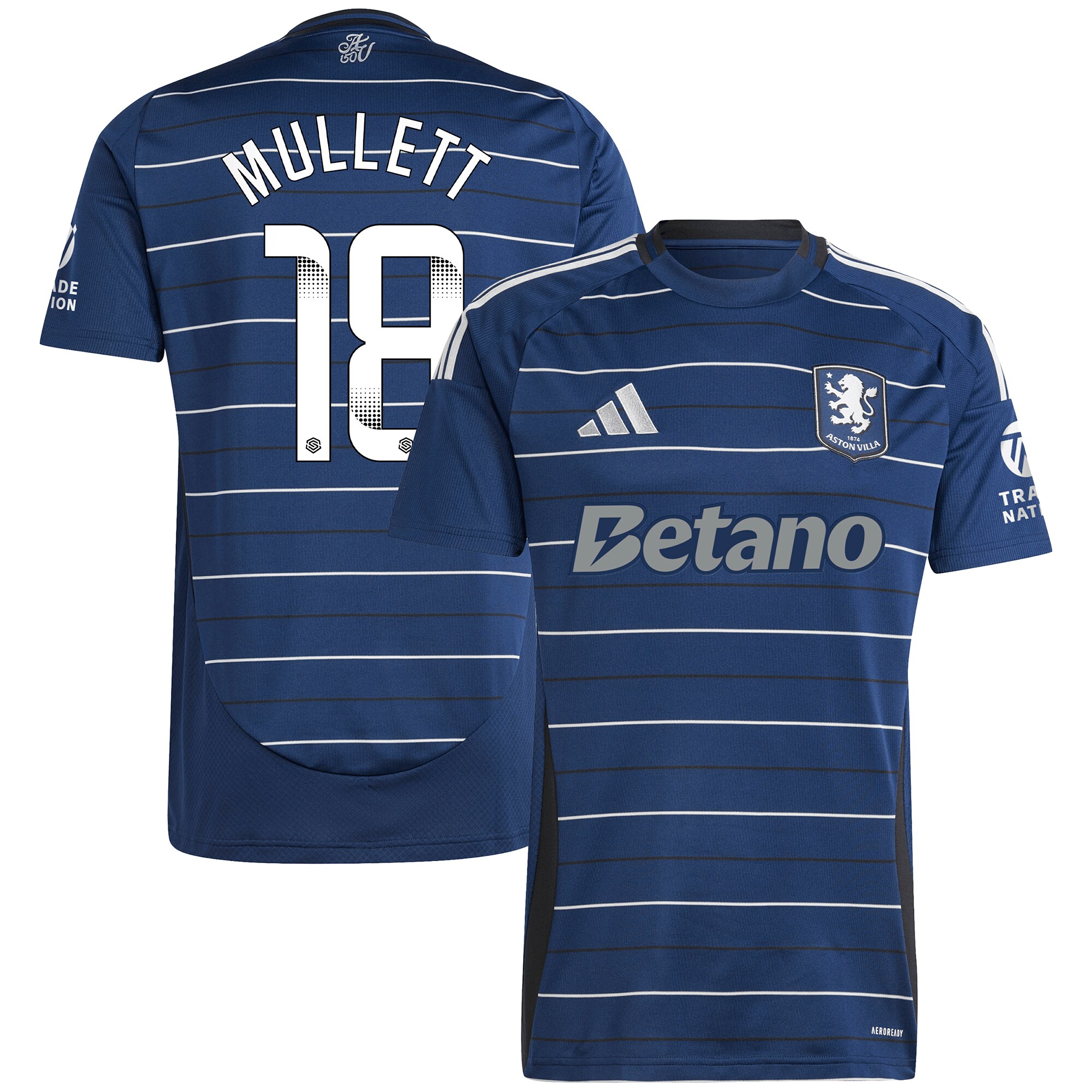 aston villa wsl adidas third shirt 2024-25 with mullett 18 printing Collection | Official Aston Villa Jerseys for Fans