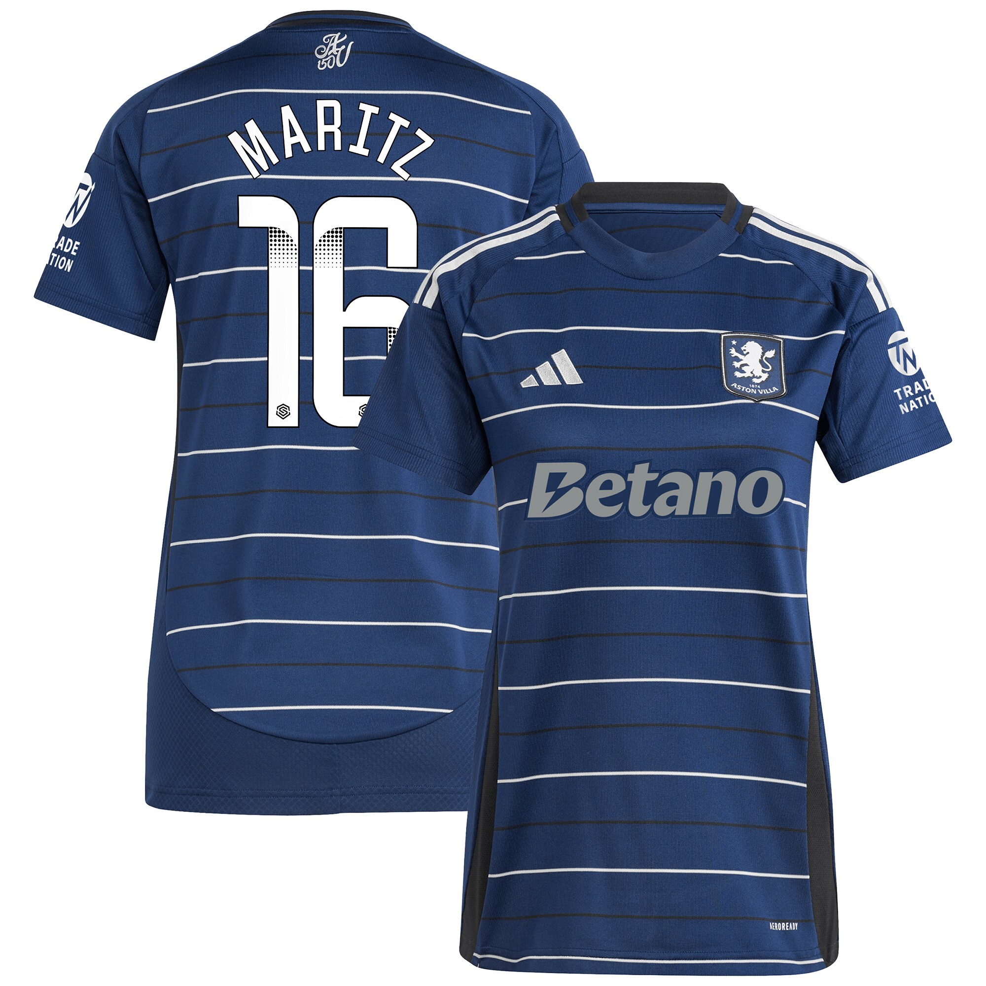 aston villa wsl adidas third shirt 2024-25 – womens with maritz 16 printing Collection | Official Aston Villa Jerseys for Fans