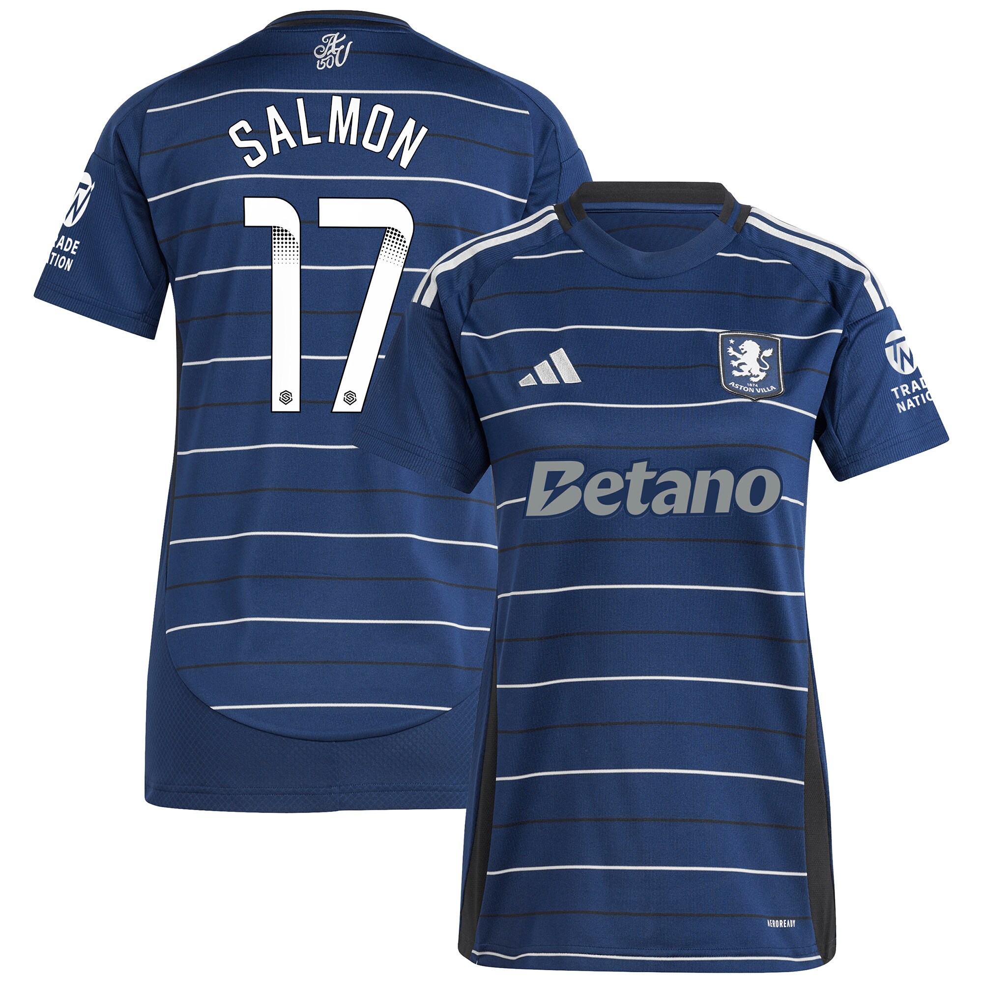 aston villa wsl adidas third shirt 2024-25 – womens with salmon 17 printing Collection | Official Aston Villa Jerseys for Fans