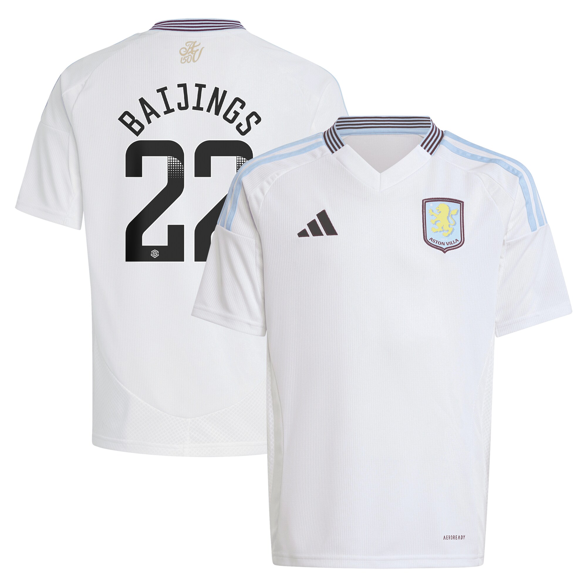 aston villa wsl away shirt 2024-25 – kids with baijings 22 printing Collection | Official Aston Villa Jerseys for Fans