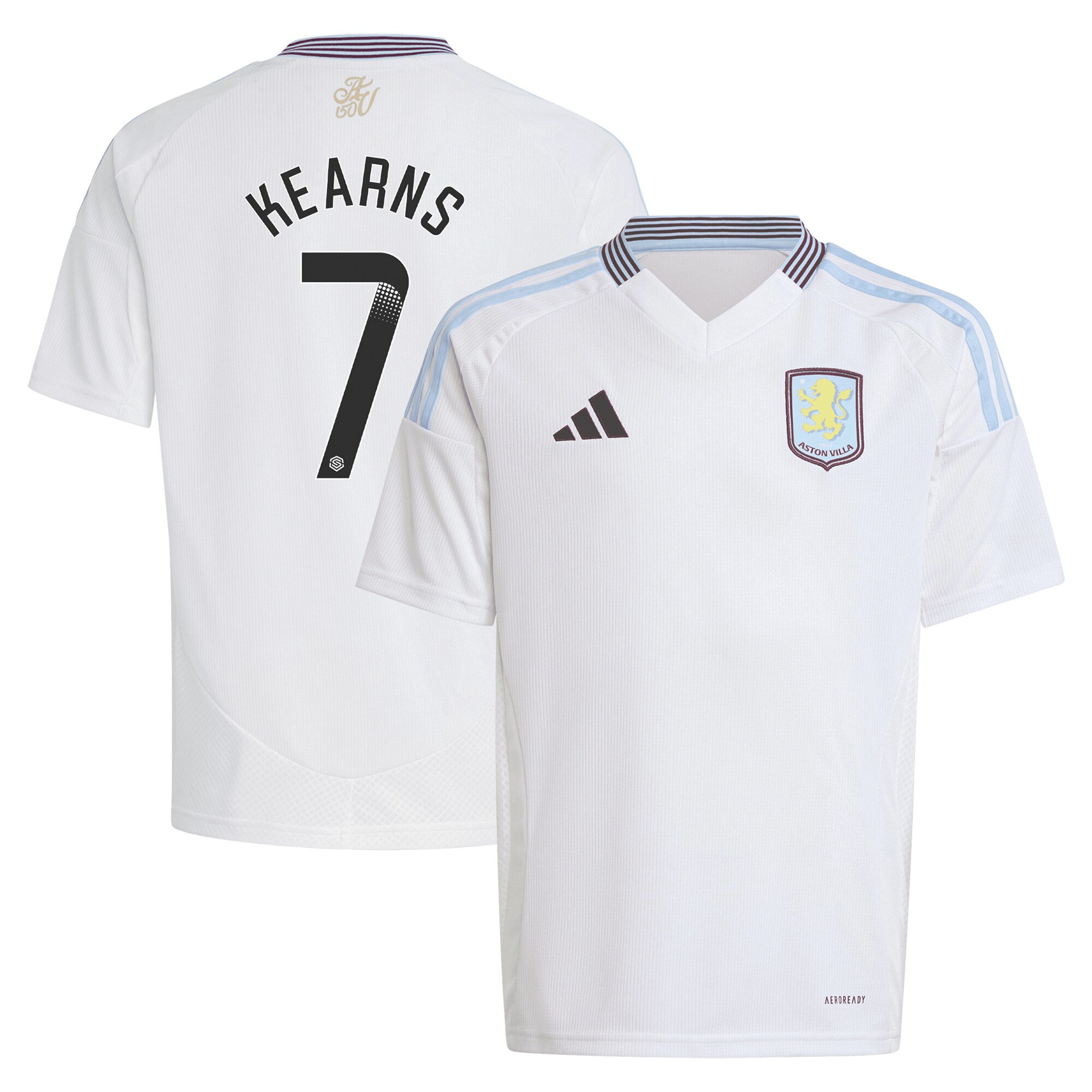 aston villa wsl away shirt 2024-25 – kids with kearns 7 printing Collection | Official Aston Villa Jerseys for Fans