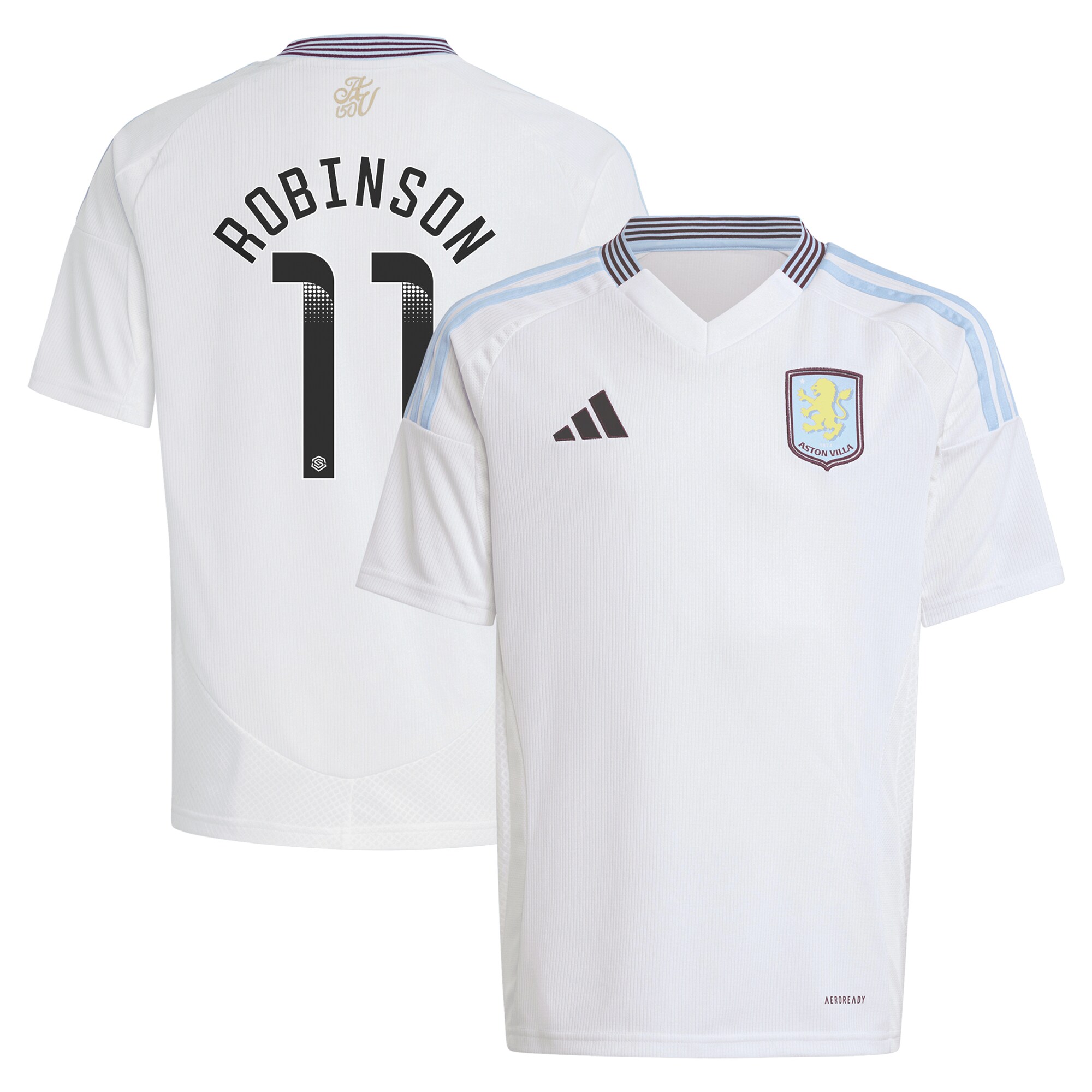 aston villa wsl away shirt 2024-25 – kids with robinson 11 printing Collection | Official Aston Villa Jerseys for Fans