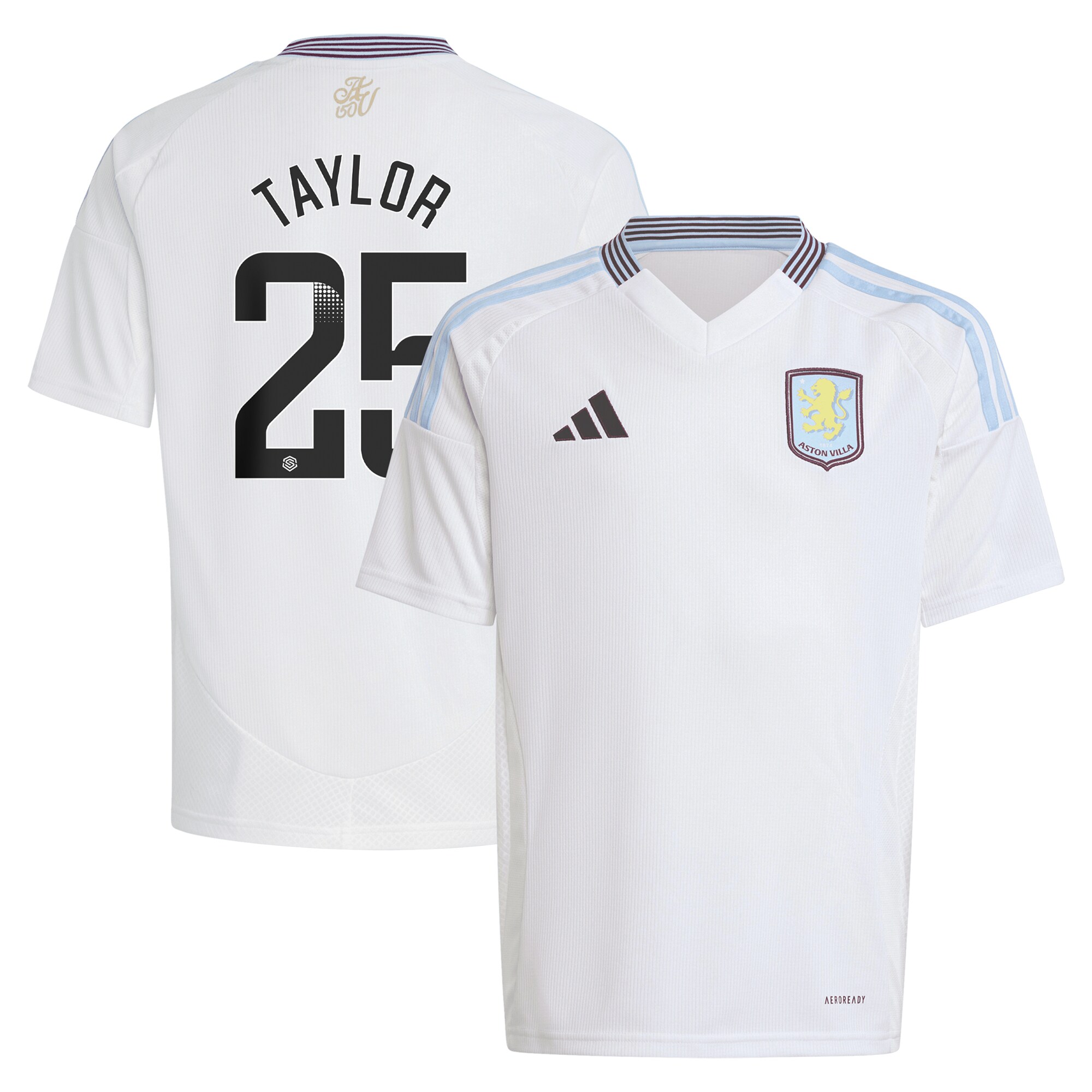 aston villa wsl away shirt 2024-25 – kids with taylor 25 printing Collection | Official Aston Villa Jerseys for Fans