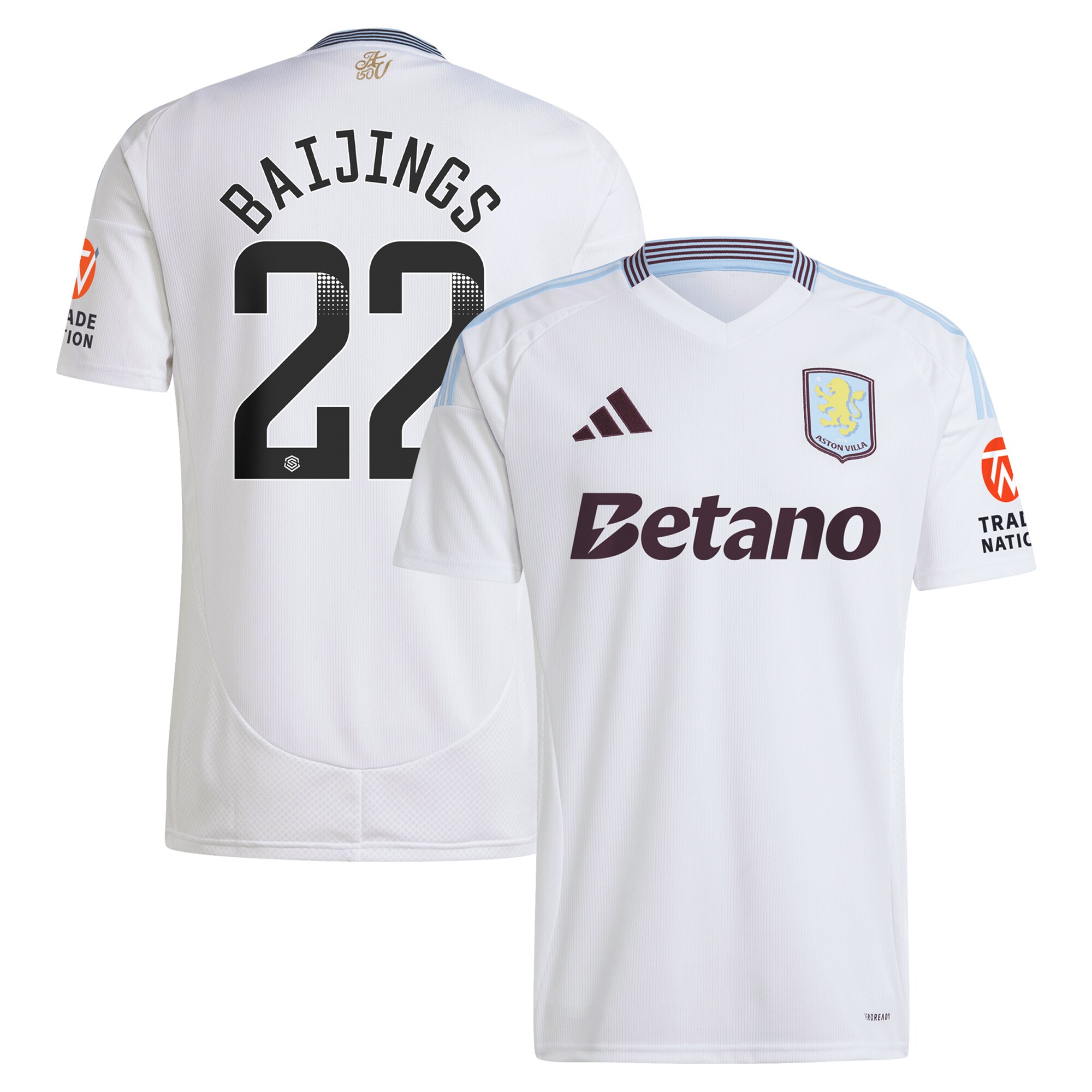 aston villa wsl away shirt 2024-25 with baijings 22 printing Collection | Official Aston Villa Jerseys for Fans