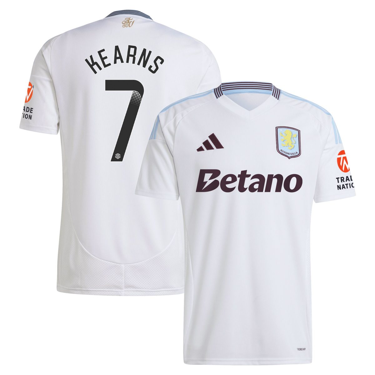 aston villa wsl away shirt 2024-25 with kearns 7 printing Collection | Official Aston Villa Jerseys for Fans
