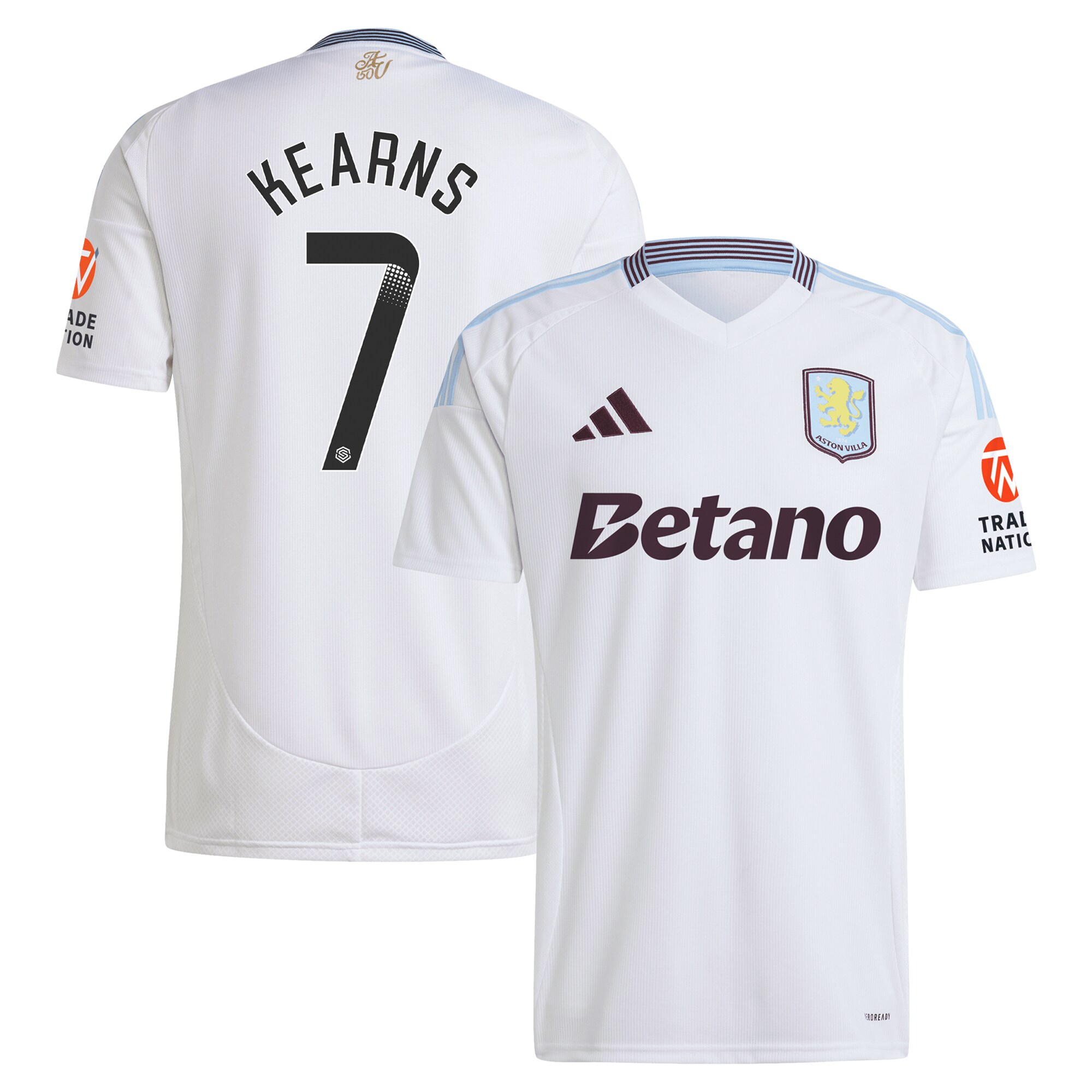 aston villa wsl away shirt 2024-25 with kearns 7 printing Collection | Official Aston Villa Jerseys for Fans