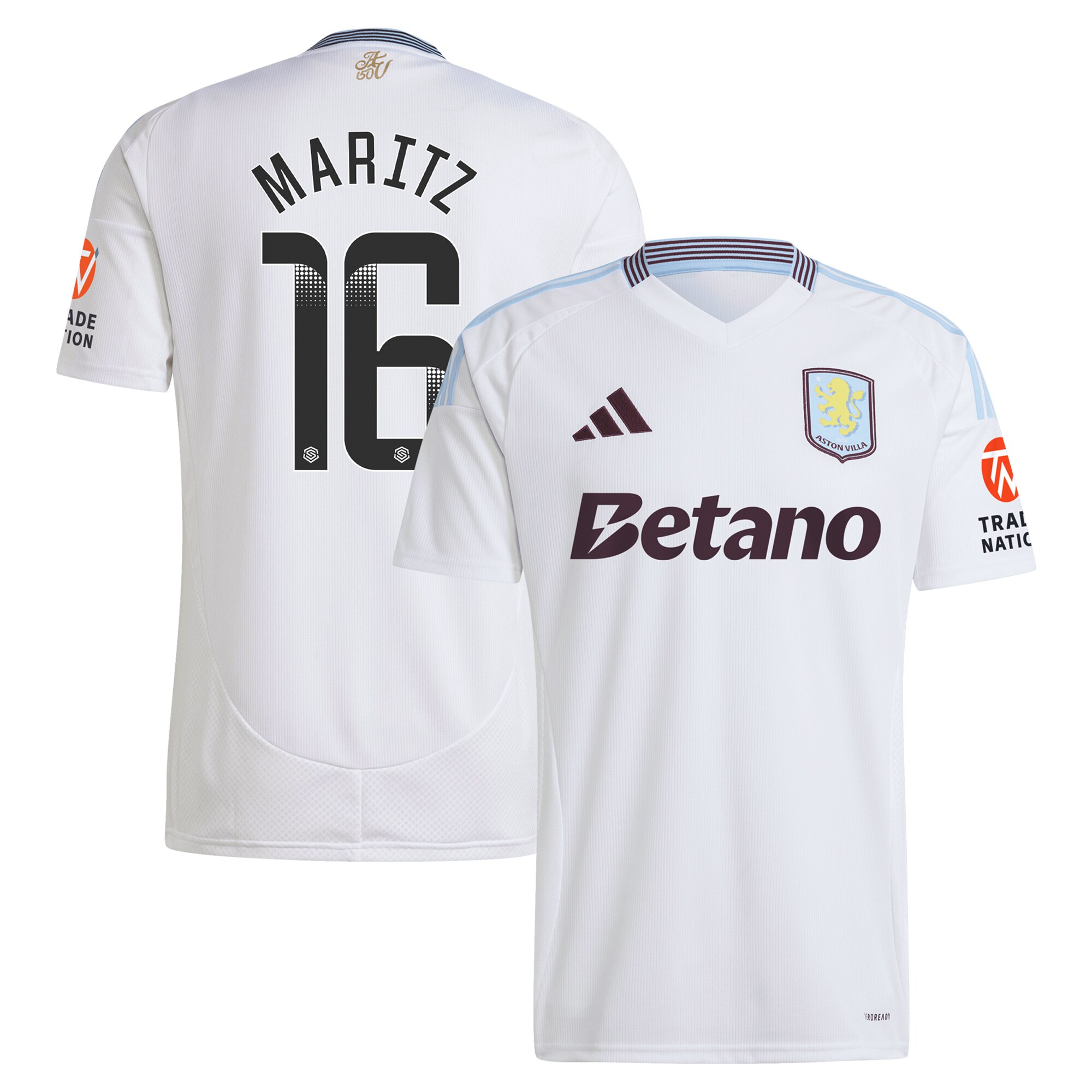 aston villa wsl away shirt 2024-25 with maritz 16 printing Collection | Official Aston Villa Jerseys for Fans