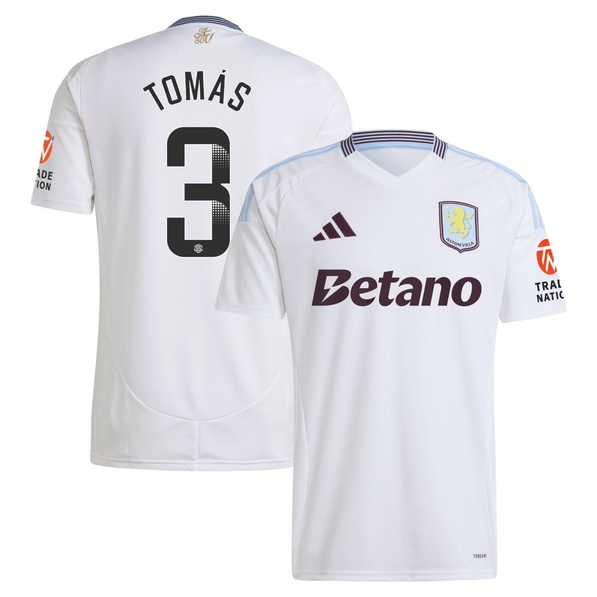 aston villa wsl away shirt 2024-25 with tomás 3 printing Collection | Official Aston Villa Jerseys for Fans