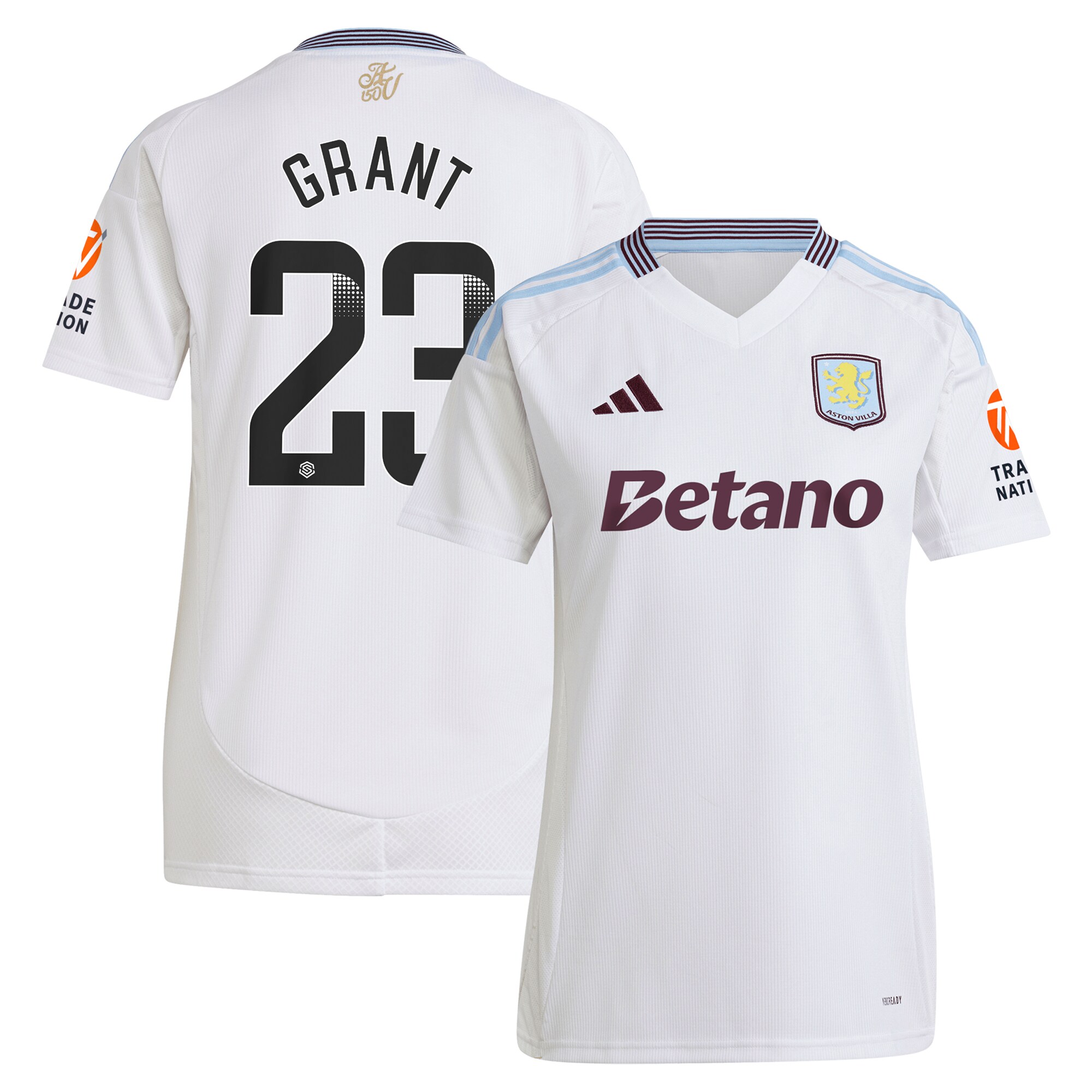 aston villa wsl away shirt 2024-25 – womens with grant 23 printing Collection | Official Aston Villa Jerseys for Fans