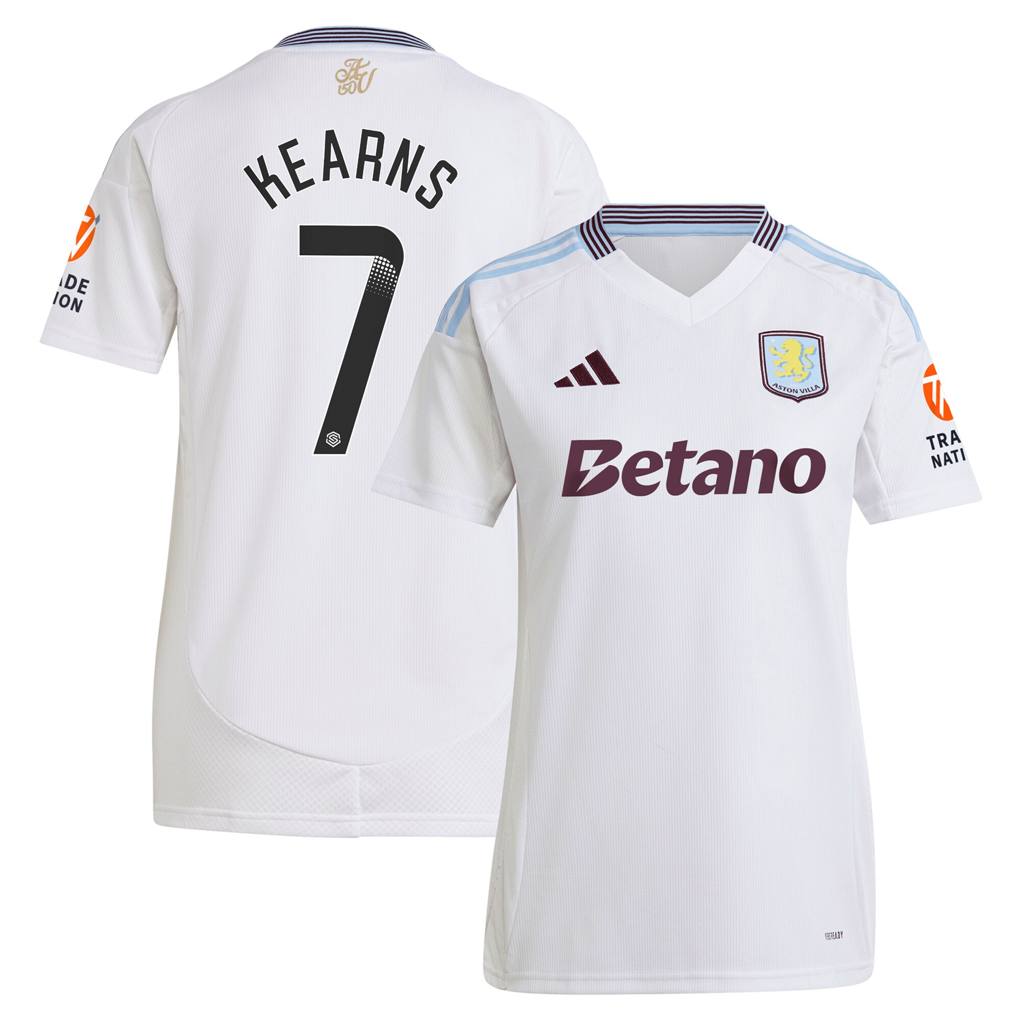 aston villa wsl away shirt 2024-25 – womens with kearns 7 printing Collection | Official Aston Villa Jerseys for Fans