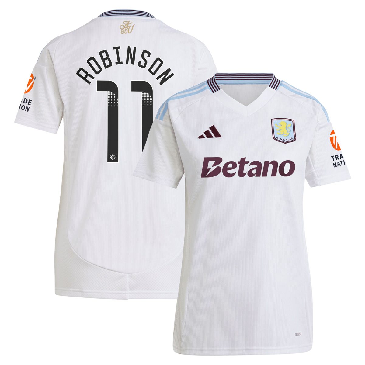 aston villa wsl away shirt 2024-25 – womens with robinson 11 printing Collection | Official Aston Villa Jerseys for Fans
