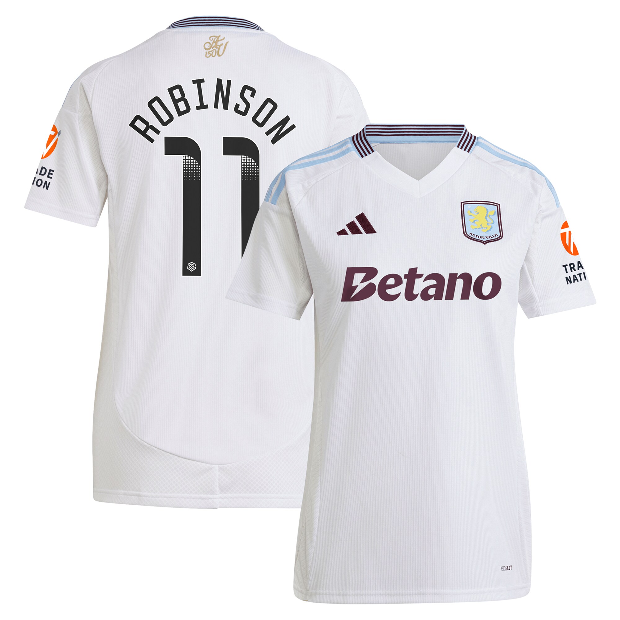 aston villa wsl away shirt 2024-25 – womens with robinson 11 printing Collection | Official Aston Villa Jerseys for Fans