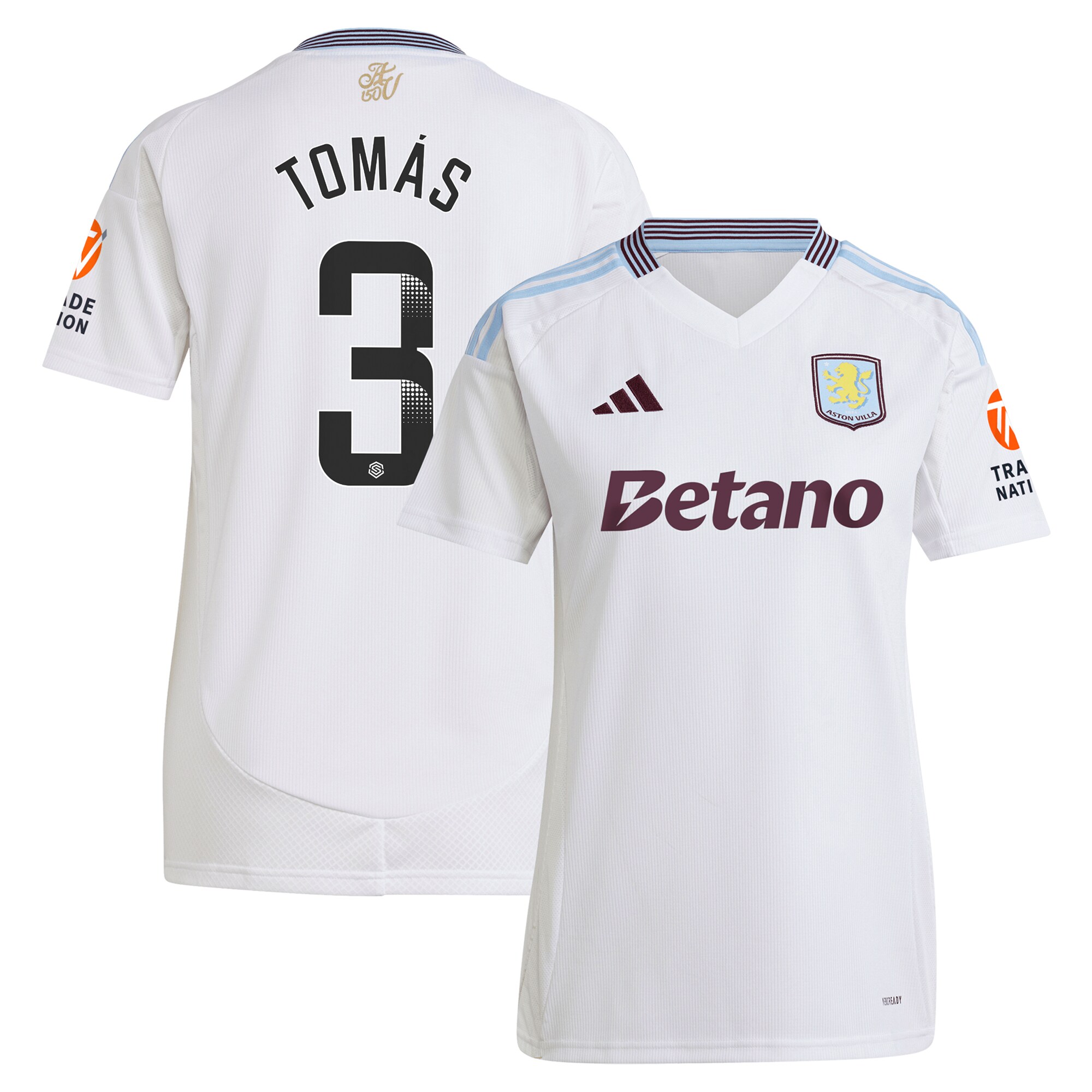 aston villa wsl away shirt 2024-25 – womens with tomás 3 printing Collection | Official Aston Villa Jerseys for Fans